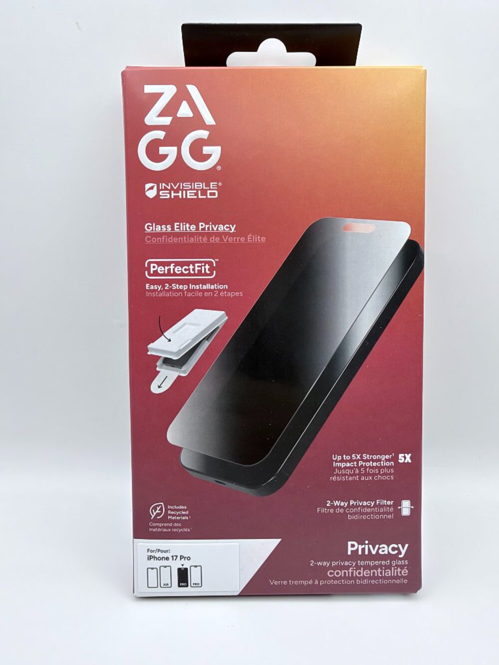 ZAGG Glass Elite Privacy for iPhone 17 Pro